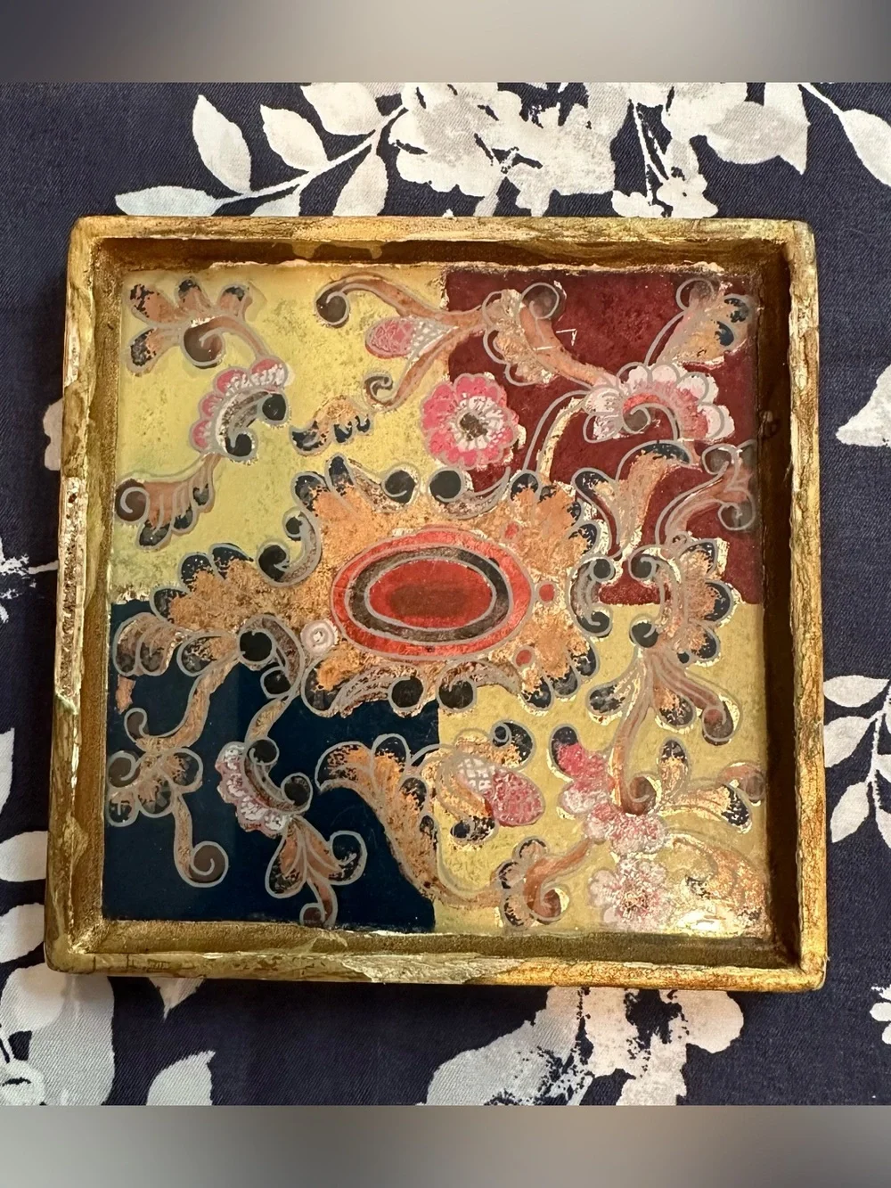 Robert M. Weiss • reverse painted on glass • coasters • wall art • Peru • wooden
